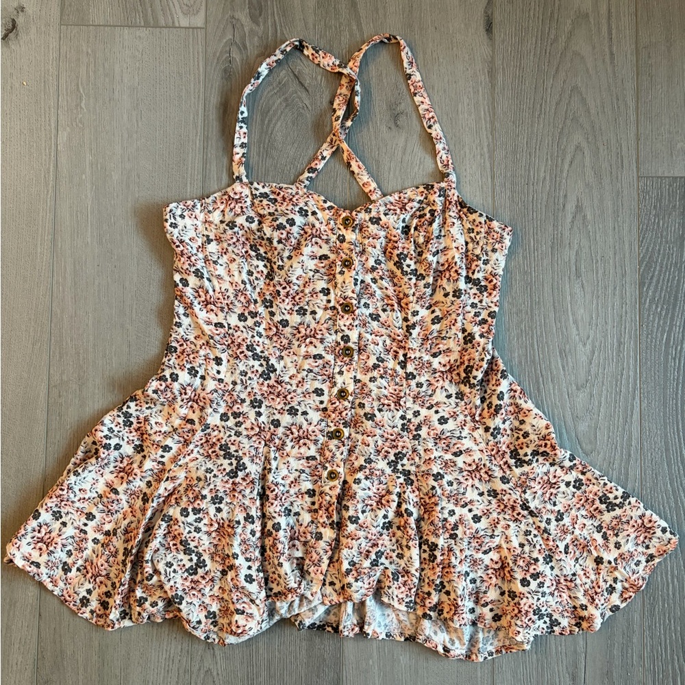 Free People Jenna Bustier Top Floral size XS